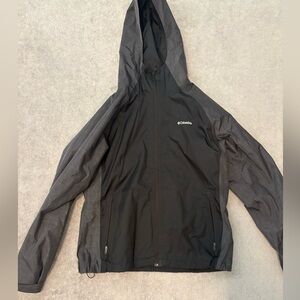 Columbia Women's Black and Gray Raincoat